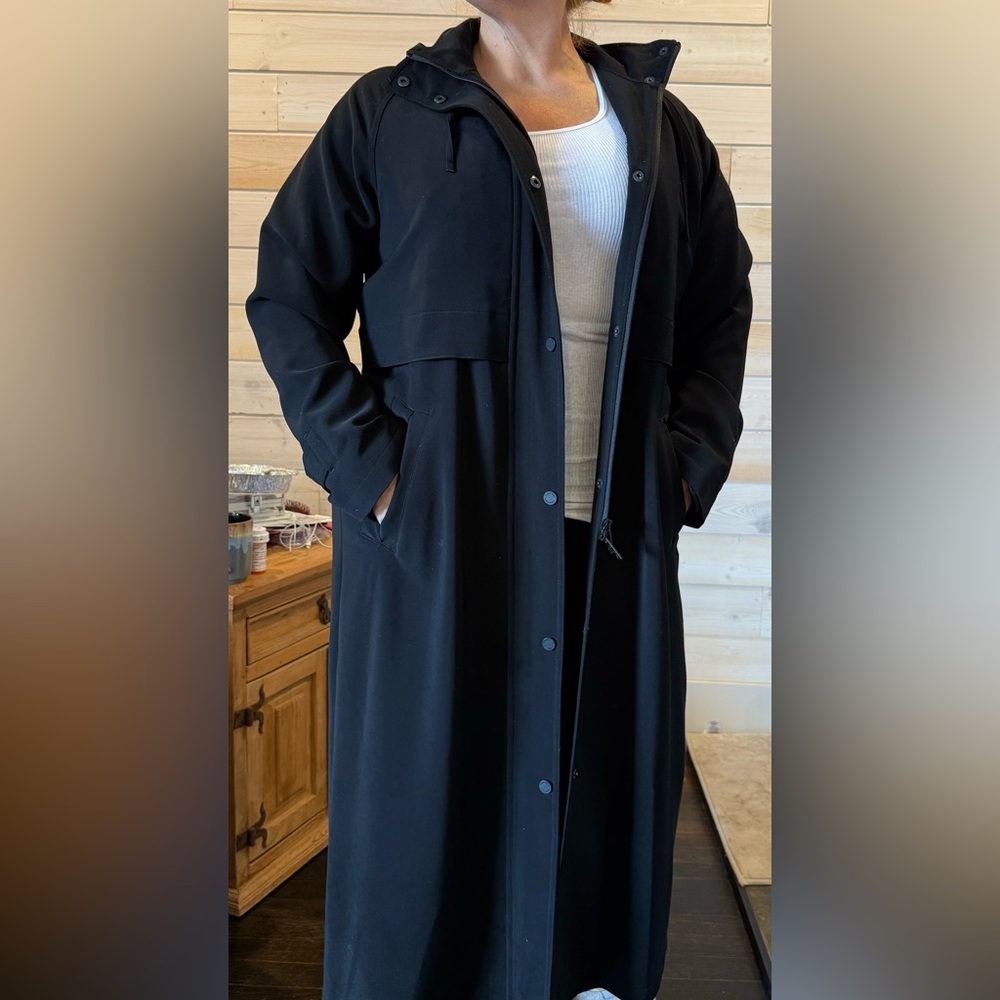 Calvin Klein Long Black Anorak Jacket Size M